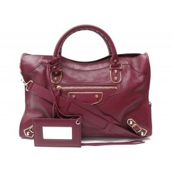 NEUF SAC A MAIN BALENCIAGA CITY CLASSIQUE 390154 BANDOULIERE ROUGE PURSE 1790€