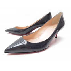 NEUF CHAUSSURES CHRISTIAN LOUBOUTIN PIGALLE FOLLIES 55 38 ESCARPINS EN CUIR 545€