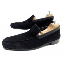 NEUF CHAUSSURES JOHN LOBB TYNE 5.5E 39.5 MOCASSINS VEAU VELOURS NOIR SHOES 715€