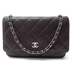 NEUF SAC A MAIN CHANEL WALLET ON CHAIN CLASSIC MATELASSE CAVIAR WOC PURSE 1865€