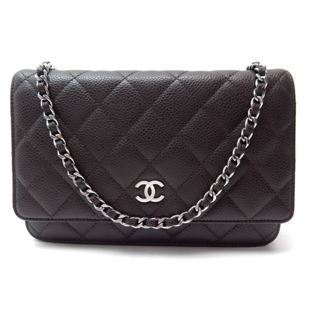 CHANEL 'Wallet On Chain' Bag In Black Quilted Smooth Leather VALOIS ...