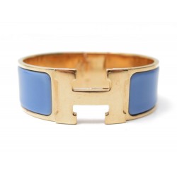 BRACELET HERMES CLIC CLAC H PALLADIE BLEU 