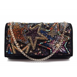 NEUF POCHETTE CHRISTIAN LOUBOUTIN STRASS 