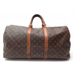 VINTAGE SAC DE VOYAGE A MAIN LOUIS VUITTON KEEPALL 55 MONOGRAM 