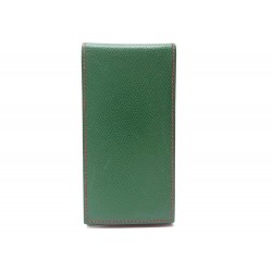 VINTAGE PORTE BLOC HERMES CUIR GRAINE VERT 