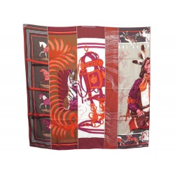 NEUF FOULARD HERMES CARRE EN CARRES PANI LA SHAR PAWNEE TIGRE ROYAL SCARF 360€