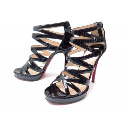 CHAUSSURES CHRISTIAN LOUBOUTIN FERNANDO 120 CUIR VERNI 39