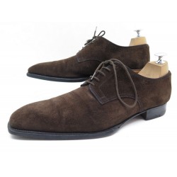 CHAUSSURES JM WESTON BEAUBOURG 636 10.5D 44.5 DERBY VEAU SUEDE MARRON SHOES 680€