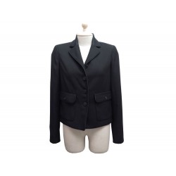 NEUF VESTE CHANEL BLAZER P33310 T 38 M LAINE NOIRE DOUBLURE CAMELIA JACKET 3950€