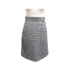 NEUF JUPE CHANEL P46624 TAILLE 38 M TWEED DE LAINE GRIS GRAY WOOOL SKIRT 1500€