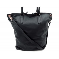 NEUF SAC A MAIN REPETTO 28 CM BANDOULIERE CUIR NOIR LEATHER HAND BAG PURSE 480€