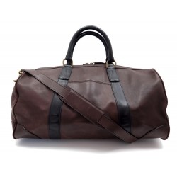 SAC DE VOYAGE A MAIN RALPH LAUREN 30 CM EN CUIR MARRON CABINE TRAVEL BAG 579€