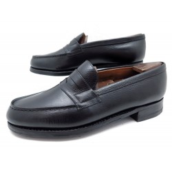 CHAUSSURES JM WESTON MOCASSINS 180 6C 40.5 EN CUIR GRAINE NOIR LOAFER SHOES 675€