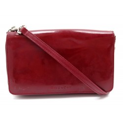 POCHETTE GIVENCHY 19CM SAC EN CUIR ROUGE PORTEFEUILLE LEATHER RED POUCH BAG 400€