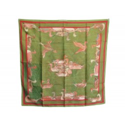 VINTAGE FOULARD HERMES LA MARE AUX CANARDS DUCHESNE CARRE SOIE SILK SCARF 360€