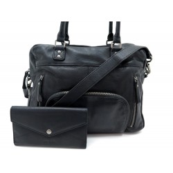 SAC A MAIN NAT & NIN MACY BANDOULIERE EN CUIR NOIR + PORTEFEUILLE HAND BAG 275€