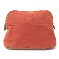 POCHETTE HERMES BOLIDE MM SAC TROUSSE DE VOYAGE EN COTON 