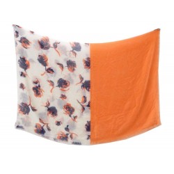 ETOLE CHRISTIAN DIOR FLEURS FOULARD CHALE EN SOIE BEIGE ORANGE SHAWL SCARF 490€