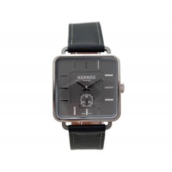 NEUF MONTRE HERMES CARRE H TI1.741 36 MM AUTOMATIQUE TITANE & CUIR WATCH 12000€