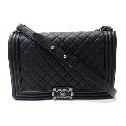 NEUF SAC A MAIN CHANEL BOY MATELASSE 28CM BANDOULIERE EN CUIR GRAINE PURSE 3980€