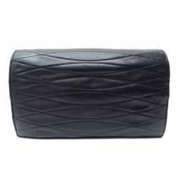 VINTAGE POCHETTE A MAIN CHANEL EN CUIR NOIR PORTEFEUILLE PORTE MONNAIE 2400€