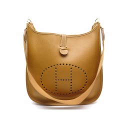 SAC A MAIN HERMES EVELYNE I GM EN CUIR TOGO GOLD