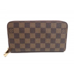 PORTEFEUILLE LOUIS VUITTON ZIPPY EN TOILE DAMIER EBENE PORTE MONNAIE WALLET 545€