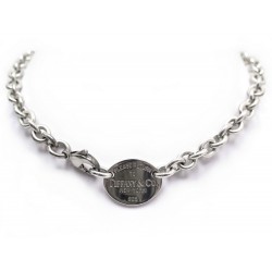 COLLIER TIFFANY & CO PLAQUE RETURN TO EN ARGENT 925 53 GR CHOKER NECKLACE 550€