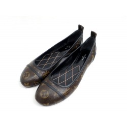 NEUF CHAUSSURES LOUIS VUITTON BALLERINES TOILE MONOGRAMME 