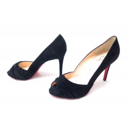 CHAUSSURES CHRISTIAN LOUBOUTIN ESCARPINS CUIR DORE 38 