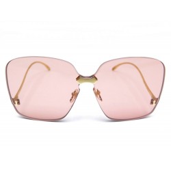 NEUF LUNETTES DE SOLEIL GUCCI GG0352S EN METAL DORE VERRES ROSE SUNGLASSES 350€