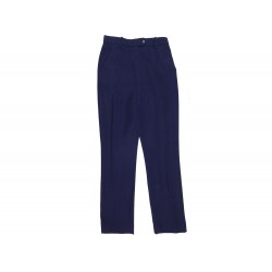 NEUF PANTALON HERMES TAILLE 38 M EN COTON BLEU BLUE COTTON PANTS TROUSERS 1400€