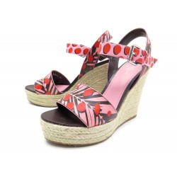  CHAUSSURES LOUIS VUITTON HIBISCUS SANDALES COMPENSEES 37 SANDAL