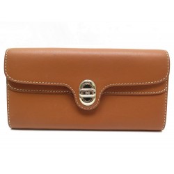 PORTEFEUILLE LANCEL ANGELE A05826 EN CUIR MARRON BROWN LEATHER WALLET 295€