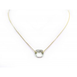 NEUF COLLIER ZADIG & VOLTAIRE 40 CM EN OR JAUNE 14K PIERRE QUARTZ NECKLACE 375€