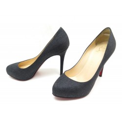 CHAUSSURES CHRISTIAN LOUBOUTIN SIMPLE PUMP 39.5 CUIR VERNI NOIR 