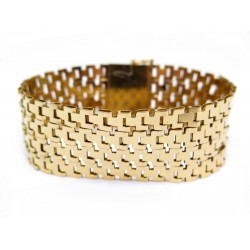 BRACELET OR JAUNE 18K MAILLE CHEMIN DE FER 