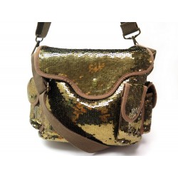 NEUF SAC A MAIN SONIA RYKIEL BESACE BANDOULIERE TISSU SEQUINS HAND BAG 