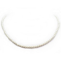 COLLIER 40 CM EN PERLES DE CULTURE BLANCHES NACREES 10 GR NECKLACE PEARLS