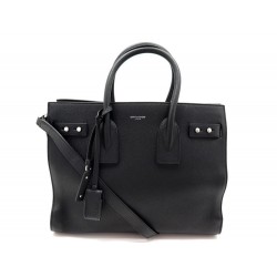 SAC A MAIN SAINT LAURENT DE JOUR CUIR NOIR BANDOULIERE 