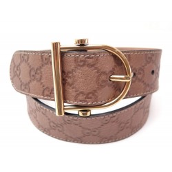 NEUF CEINTURE GUCCI GUCCISSIMA MONOGRAMME LARGE 223914 T 85 CUIR BEIGE BELT 330€