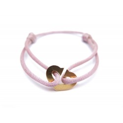 BRACELET CARTIER COEUR & SYMBOLE EN OR JAUNE 18K 4 GR LIEN CORDON ROSE GOLD