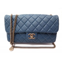 NEUF SAC A MAIN CHANEL TIMELESS CROISIERE EN CUIR MATELASSE BLEU HAND BAG 3900€