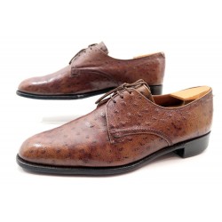 CHAUSSURES CHEANEY BY CHURCH'S LONGLEAT DERBY 9 43 CUIR D'AUTRUCHE EMBAUCHOIRS