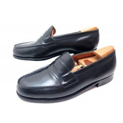 CHAUSSURES JM WESTON 180 8E 42 LARGE 42.5 MOCASSINS CUIR NOIR + EMBAUCHOIRS 675€