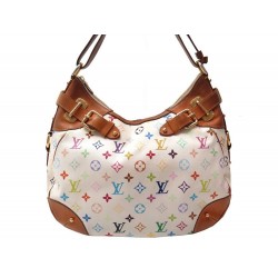 SAC A MAIN LOUIS VUITTON GRETA MURAKAMI EN TOILE BLANCHE & MULTICOLORE BAG 2320€