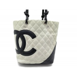 SAC A MAIN CHANEL CABAS SHOPPING 20 CM CUIR MATELASSE HAND BAG PURSE