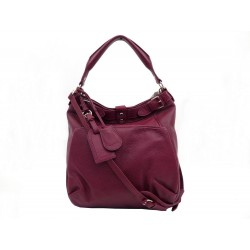 NEUF SAC A MAIN VANESSA BRUNO LUNE BANDOULIERE EN CUIR BORDEAUX BAG PURSE 540€