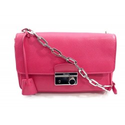 SAC A MAIN PRADA BT0974 BANDOULIERE CUIR ROSE SAFFIANO CROSS BODY HAND BAG 1600