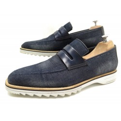 NEUF CHAUSSURES BERLUTI ALESSANDRO SPADA 9.5 43.5 MOCASSINS DENIM DEMESURE 900€